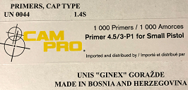 Ginex Small Pistol Primer